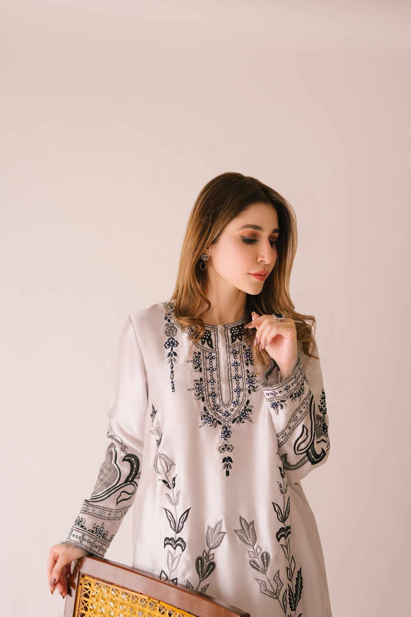 Sammy K | Aadat Festive Edition |Sea Holly - Ladies Clothes - Maria Faisal