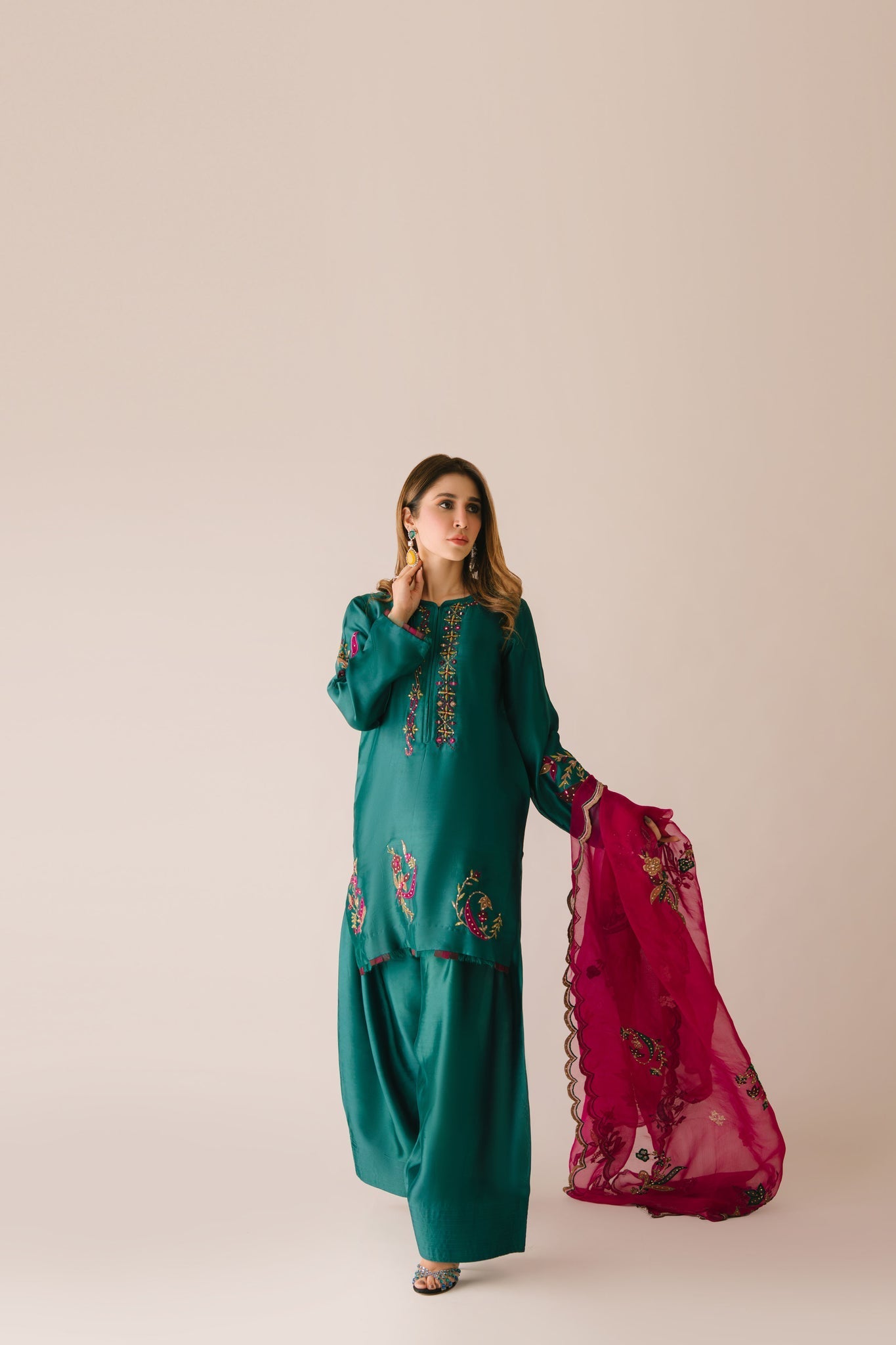 Sammy K | Aadat Festive Edition | Green Moon - Ladies Clothes - Maria Faisal