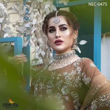 Necklace-0475 - Designer Dress with Intricate embroidery and embellishments. Shop elegent wedding dress at Maria Faisal.