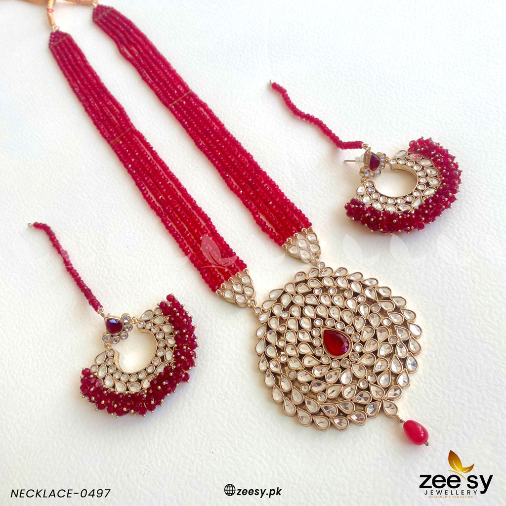Lotus Necklace-0497 - Necklace Sets