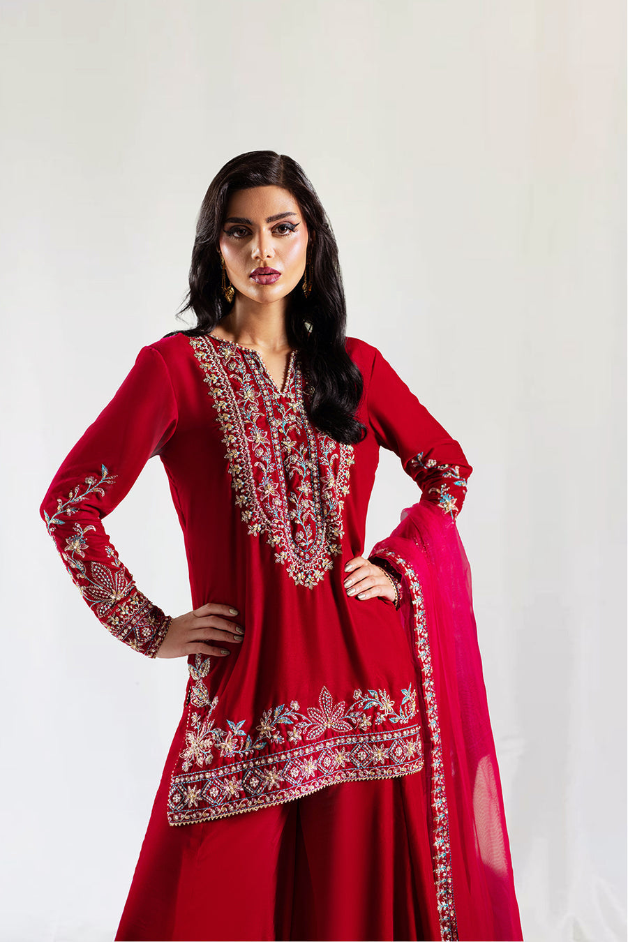 Saira Rizwan | Velvet Pret 25 | SHIREEN-SRVP25-04 - Formal Dress - available at Maria Faisal in UK and USA.