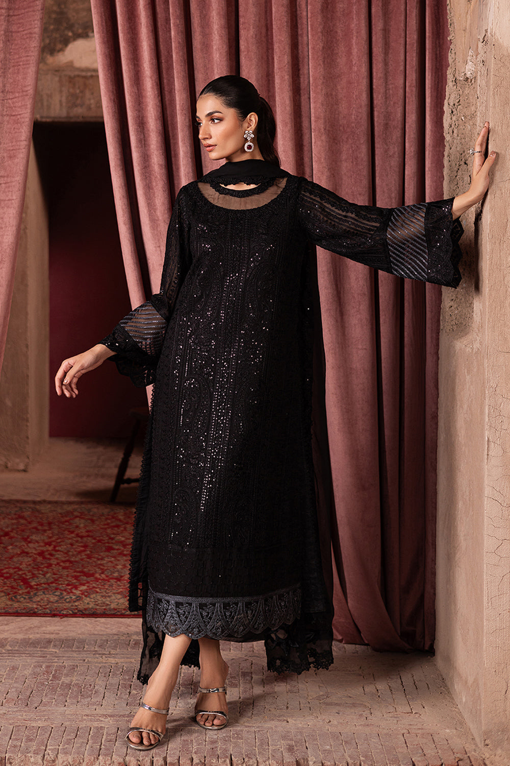 Azure | Luxe Formals | Noir Mystique - Ladies Clothes - Maria Faisal