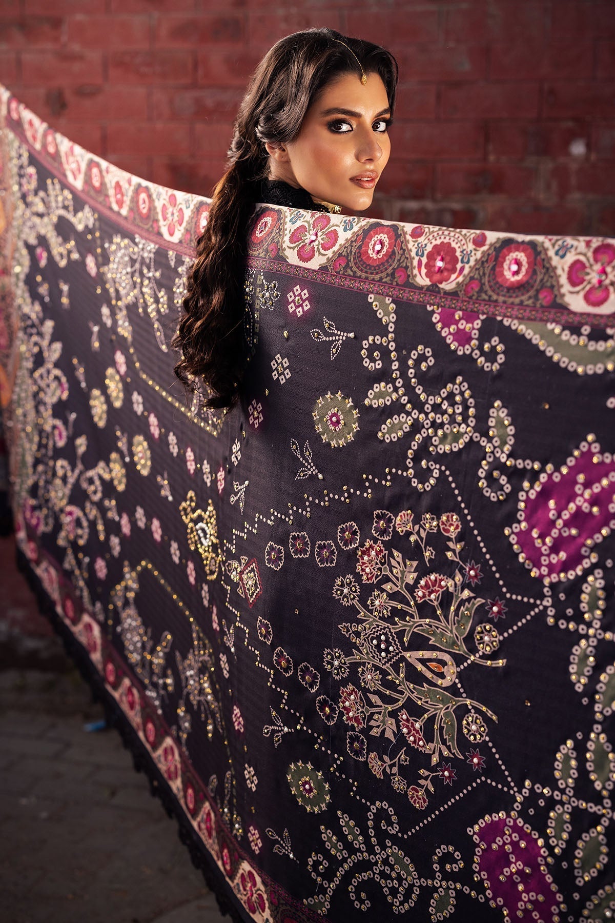 Nureh | Bazaar Winter 24 | NE-115 - Designer Dress with Intricate embroidery and embellishments. Shop elegent wedding dress at Maria Faisal.