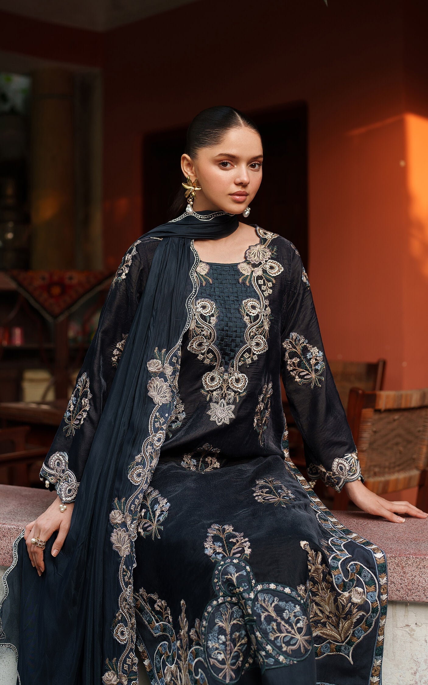 Asifa and Nabeel | Pashmina Luxe 25 | Opal LWC25-07 - Formal Dress - available at Maria Faisal in UK and USA.