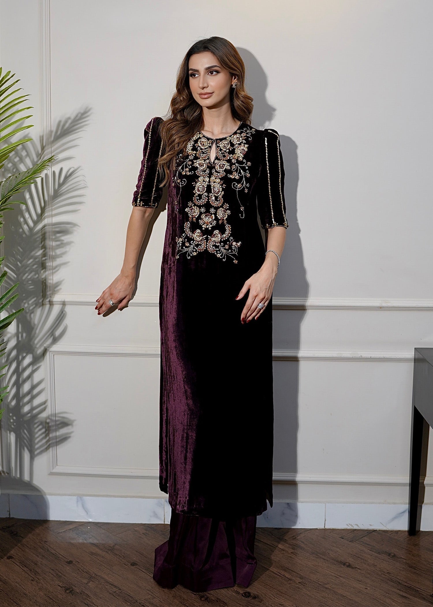 Mahum Asad | Voila Velvets | Jade - Ladies Clothes - Maria Faisal