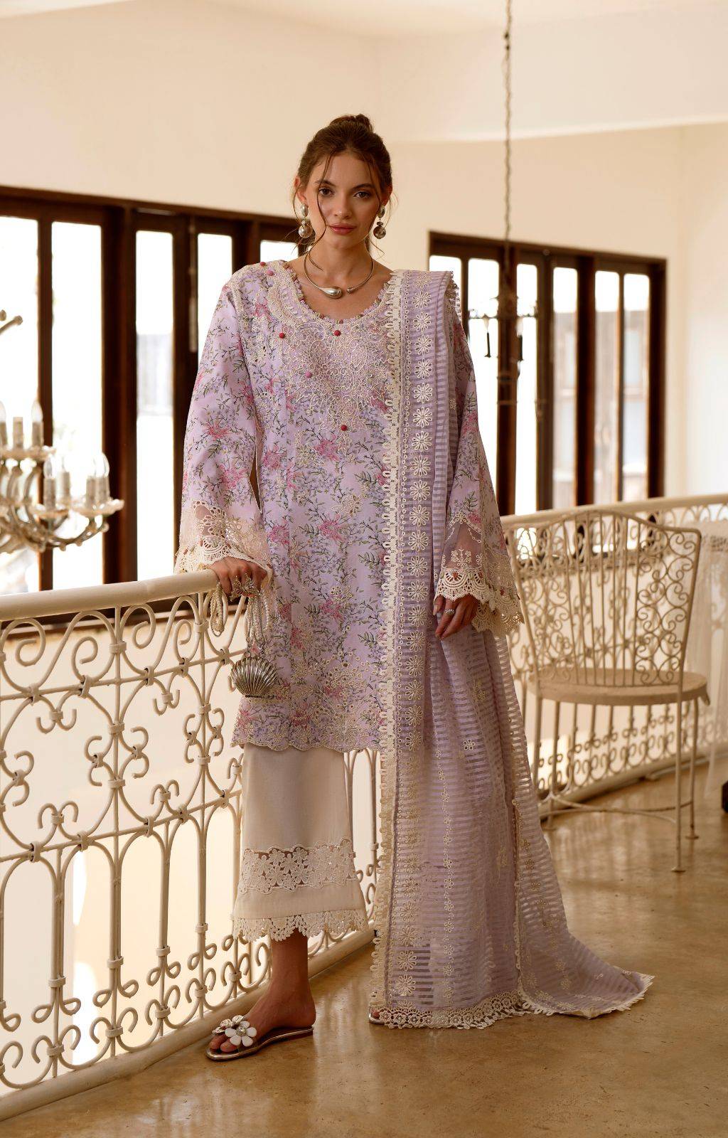 AJR Couture | Printakari Lawn 25 | Pearl by Maria Faisal - Registered Vendor of : AJR Couture - type : Ladies Clothes - 100% original wedding dresses