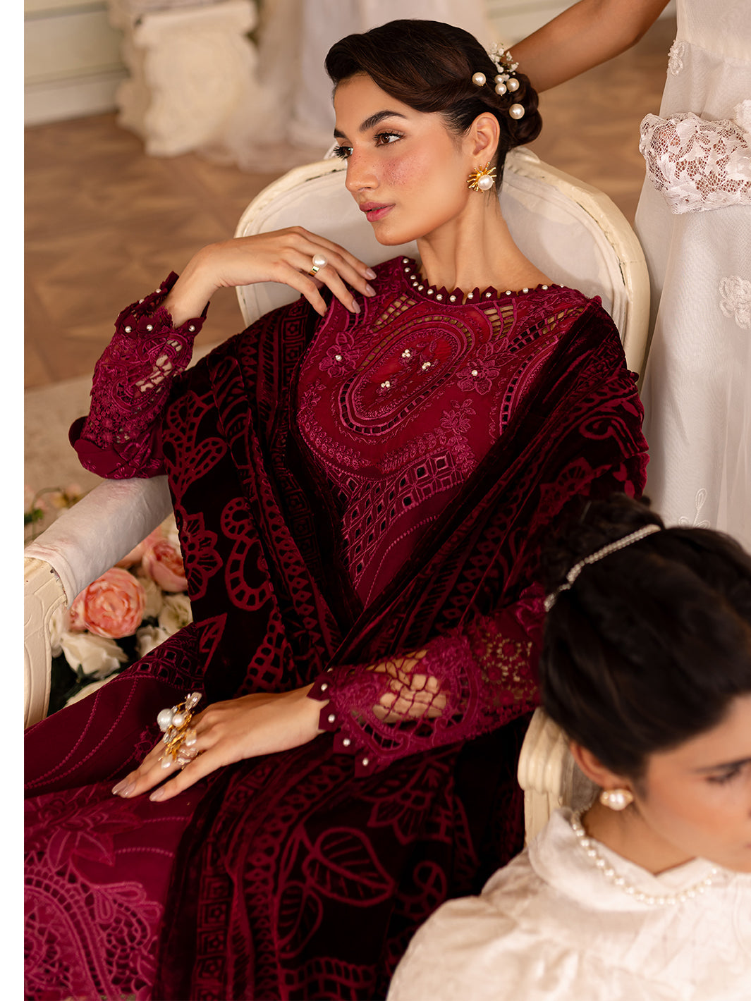 Parishay | Panache Winter | PN-01 - Designer Dress with Intricate embroidery and embellishments. Shop elegent wedding dress at Maria Faisal.