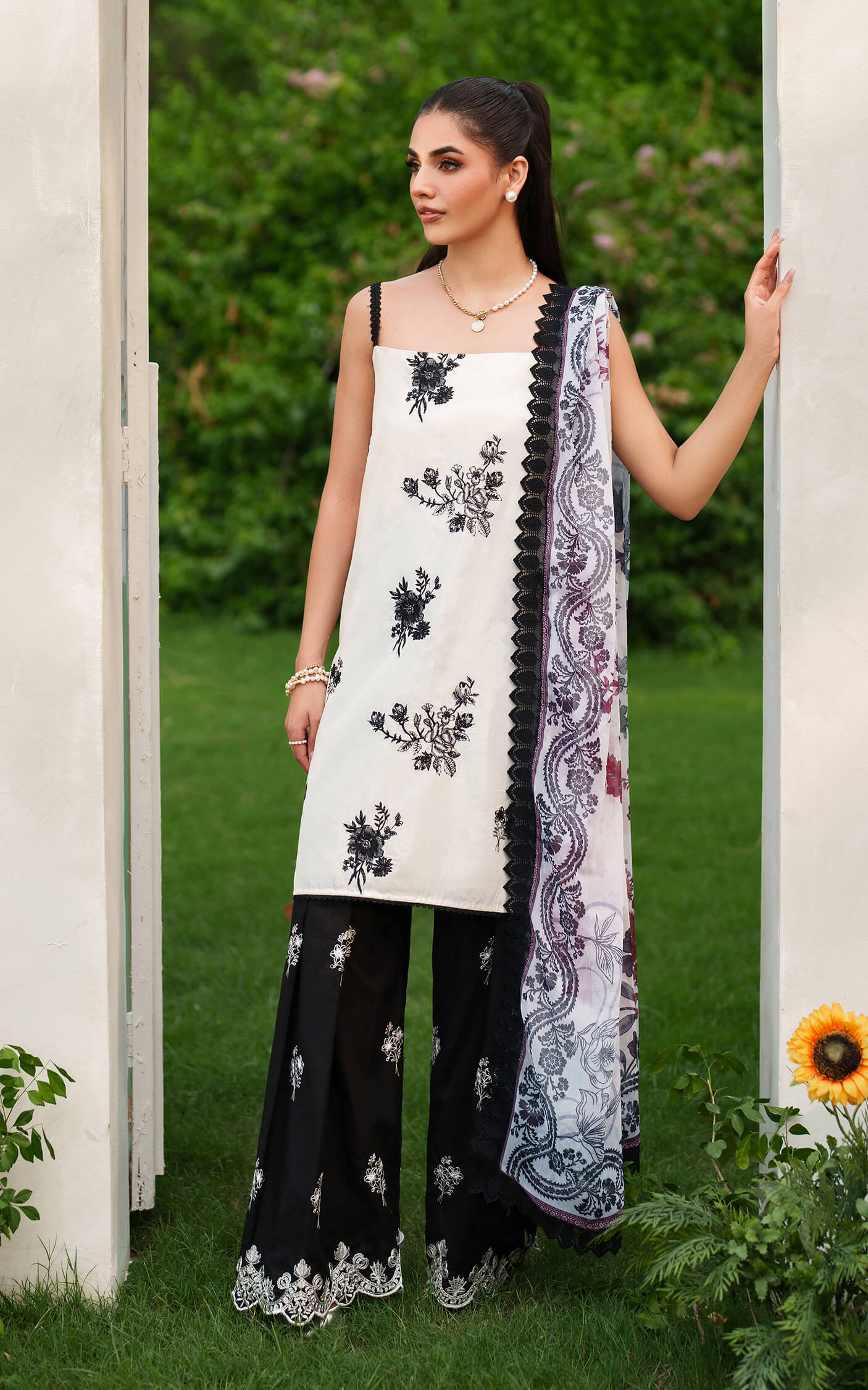 Asifa and Nabeel | Eden Cambric 25 | Pearl Whisper ECU25-04 - Ladies Clothes - Maria Faisal