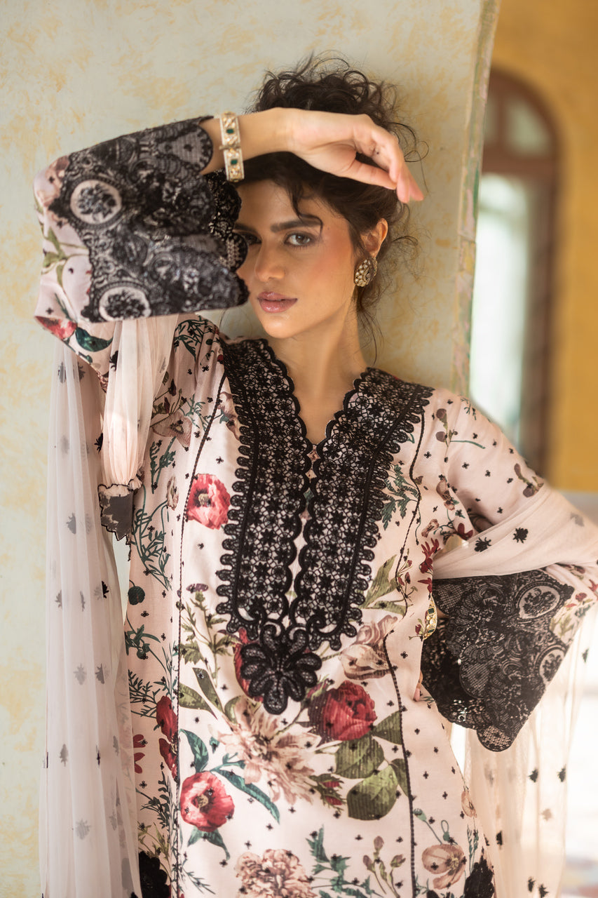 Zainab Chottani | Summer Edition 26 | Powder Serene - Formal Dress - available at Maria Faisal in UK and USA.