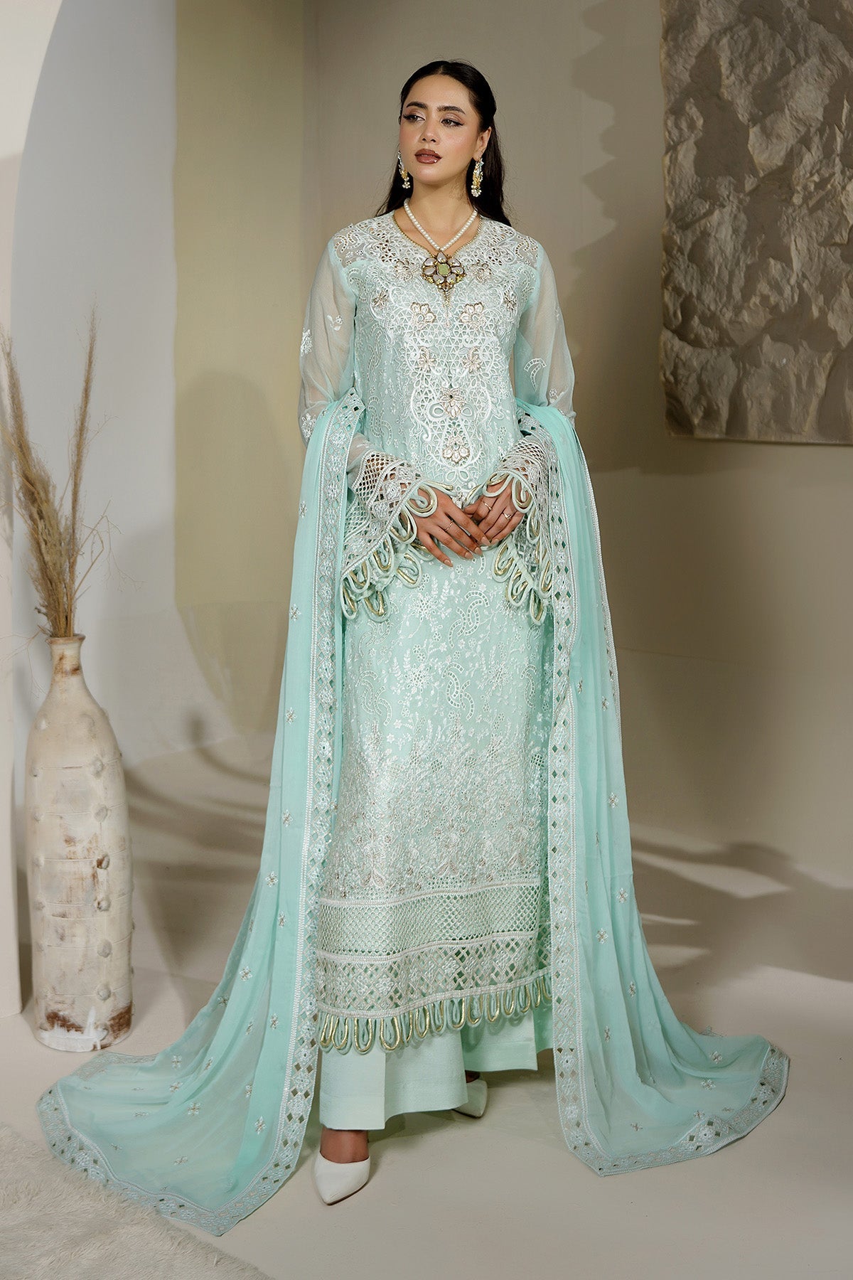 Maryams | Aarzu Formals | A-12002 - Formal Dress - available at Maria Faisal in UK and USA.