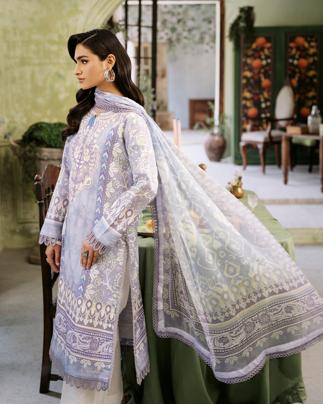 Roheenaz | Flora Printed Lawn | Lumina - Ladies Clothes