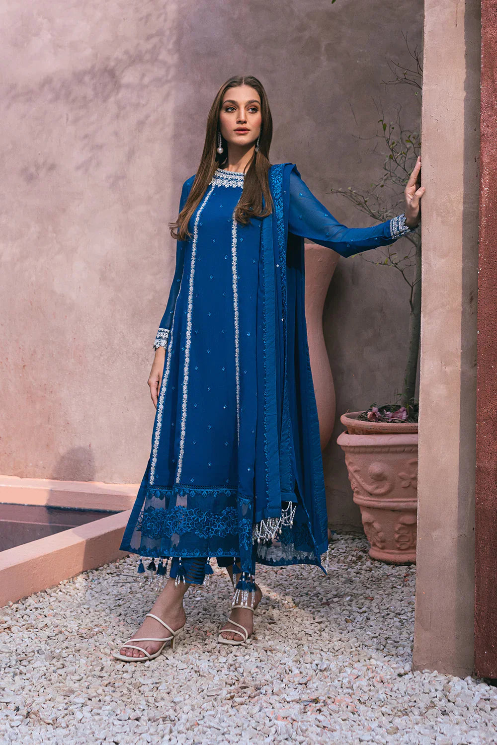 Azure | Embroidered Ensembles 3 Pcs | Radiant Sky - Formal