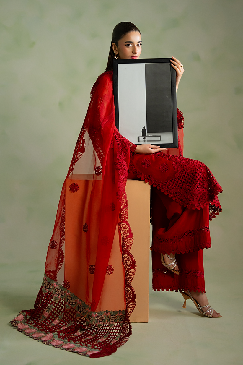 Saad Shaikh | Cutwork 26 | Relle - Luxury Dress - available at Maria Faisal in UK and USA.