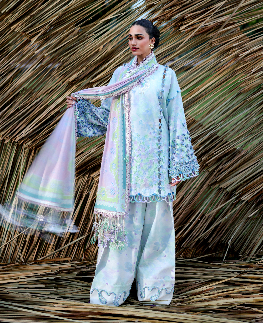 Republic Womenswear | Neoma Summer Prints 26 | Roshan - Luxury Dress - available at Maria Faisal in UK and USA.