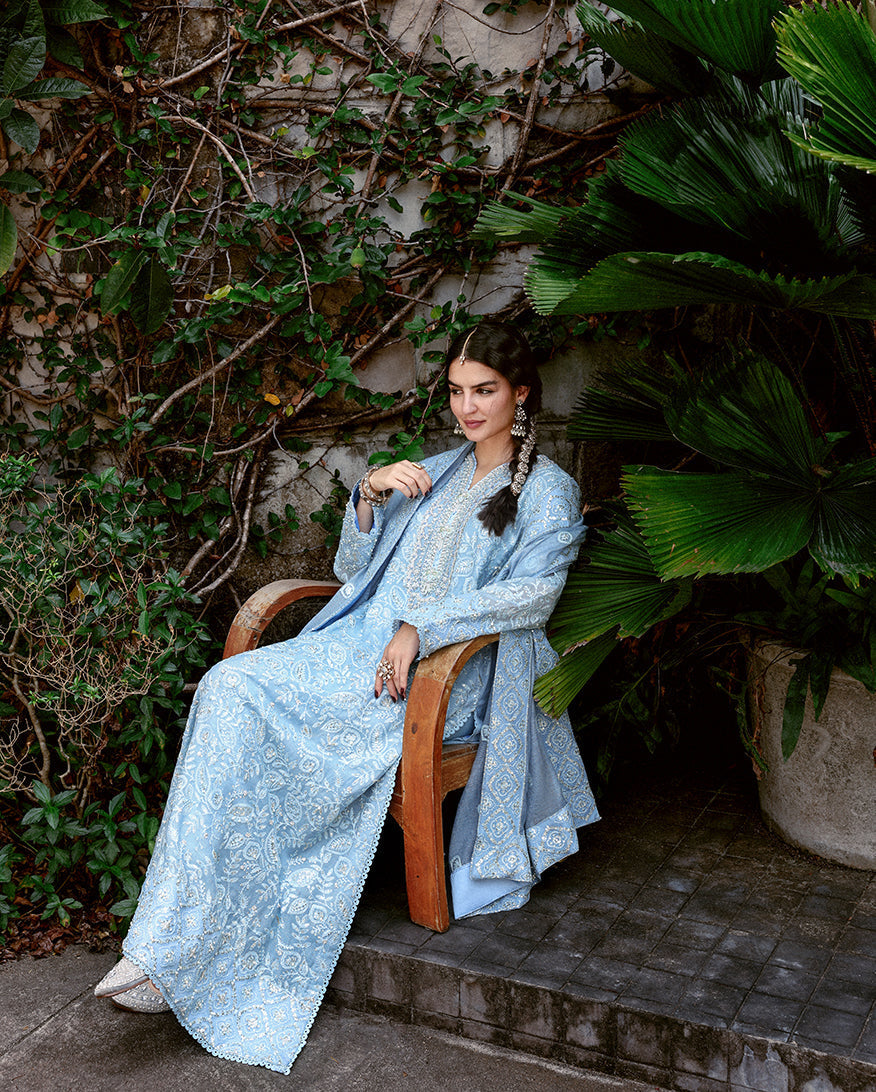 Mushq | Saugaat Pret | Roshni Ara - Luxury Dress - available at Maria Faisal in UK and USA.