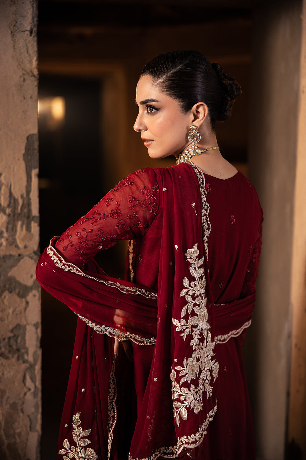 Azure | Luxe Formals | Royal Crimson - Ladies Clothes - Maria Faisal