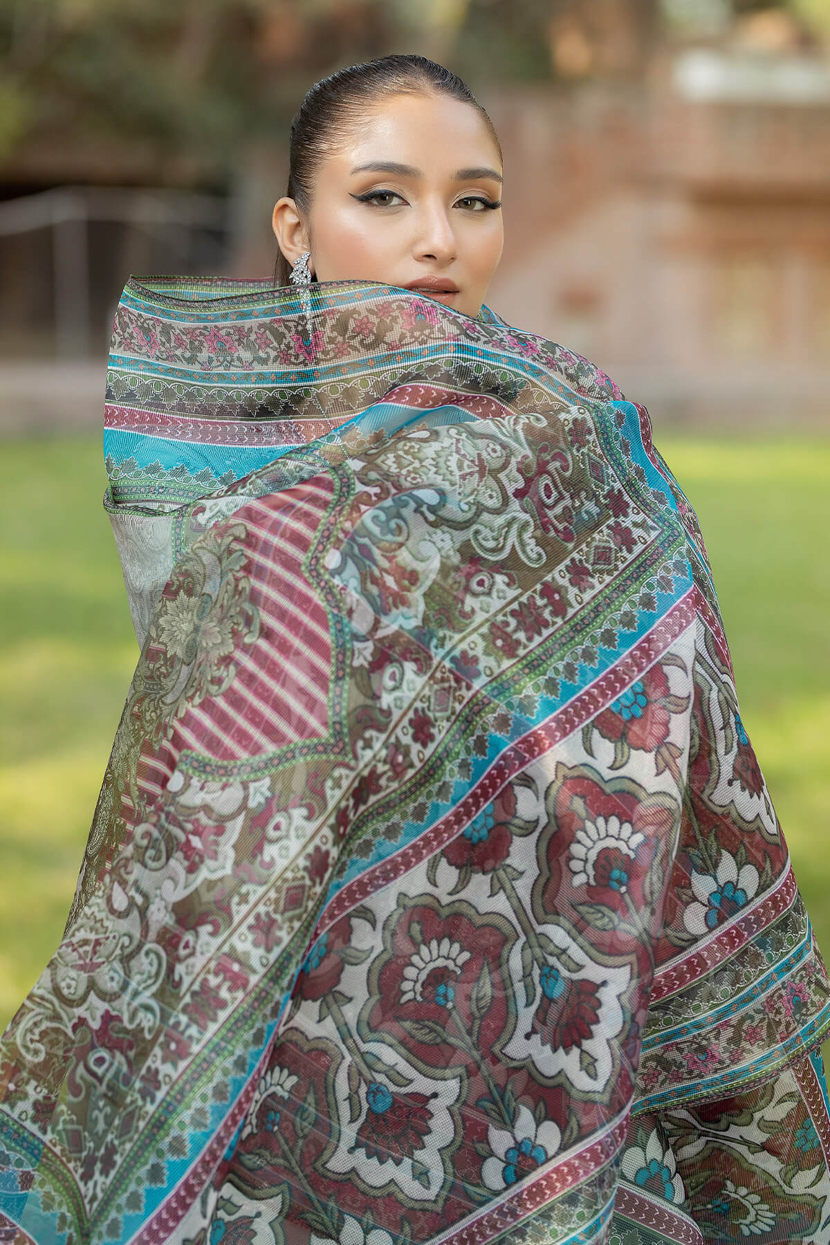 Imrozia Premium | Subah e Roshan | S.L 73 Zaib - Designer Dress with Intricate embroidery and embellishments. Shop elegent wedding dress at Maria Faisal.