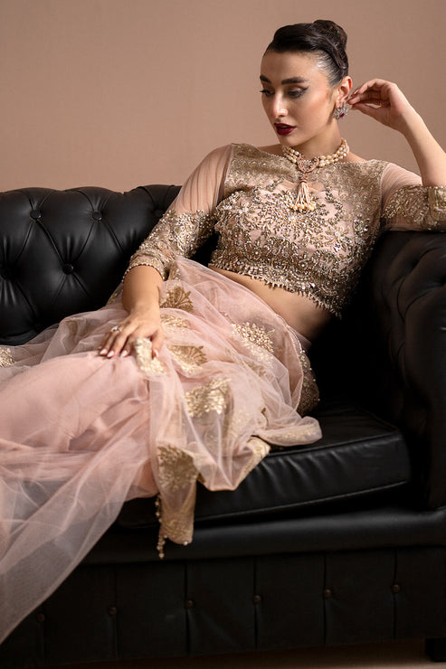 Imrozia Premium | Lumiere Luxury Sarees | 01 Rose Clair - Ladies Clothes - Maria Faisal