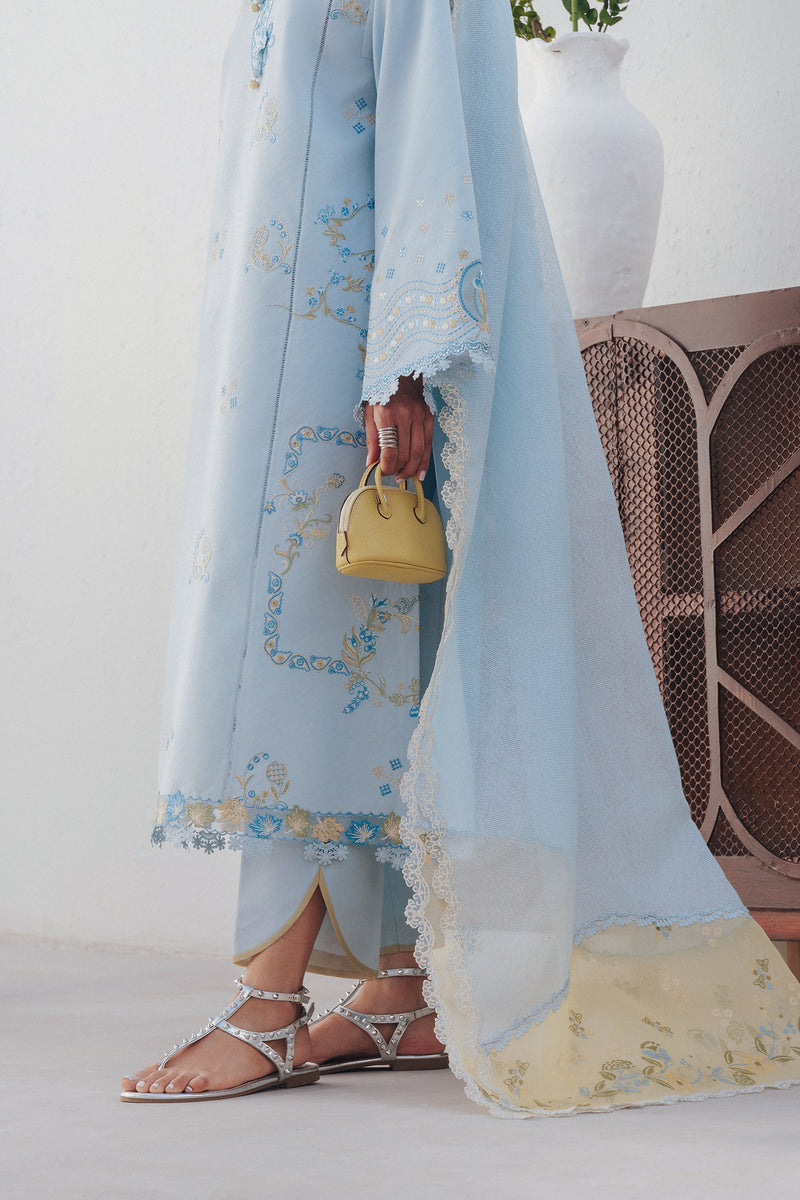 Qalamkar | Basic Pret 26 | QBP-05 MARTA - Luxury Dress - available at Maria Faisal in UK and USA.