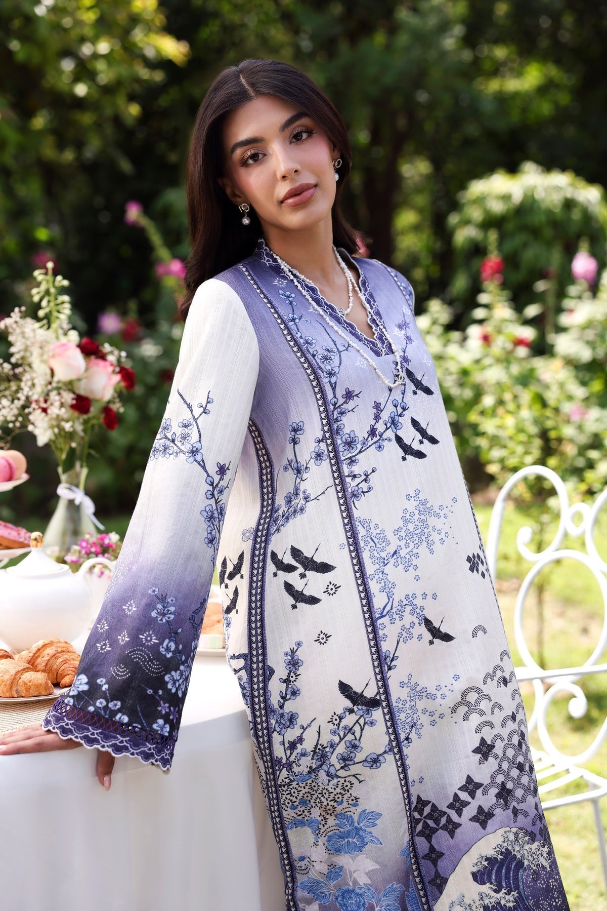 Sable Vogue | Sorae 26 | DAHLIA - Luxury Dress - available at Maria Faisal in UK and USA.