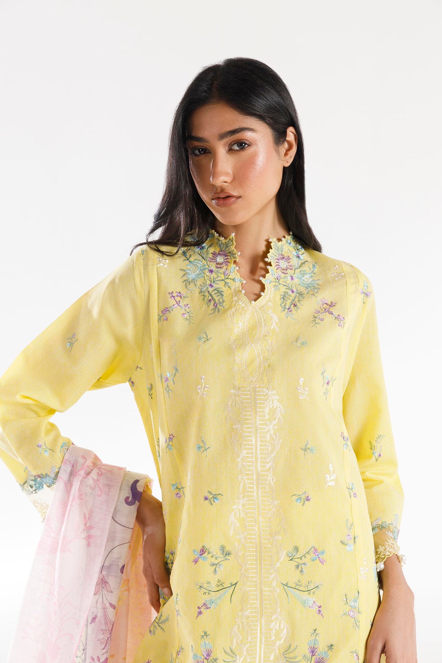 Sana Safinaz | Luxury Pret | Muzlin Lawn Suit SC26MUZ111BP3 - Dress - available at Maria Faisal in UK and USA.