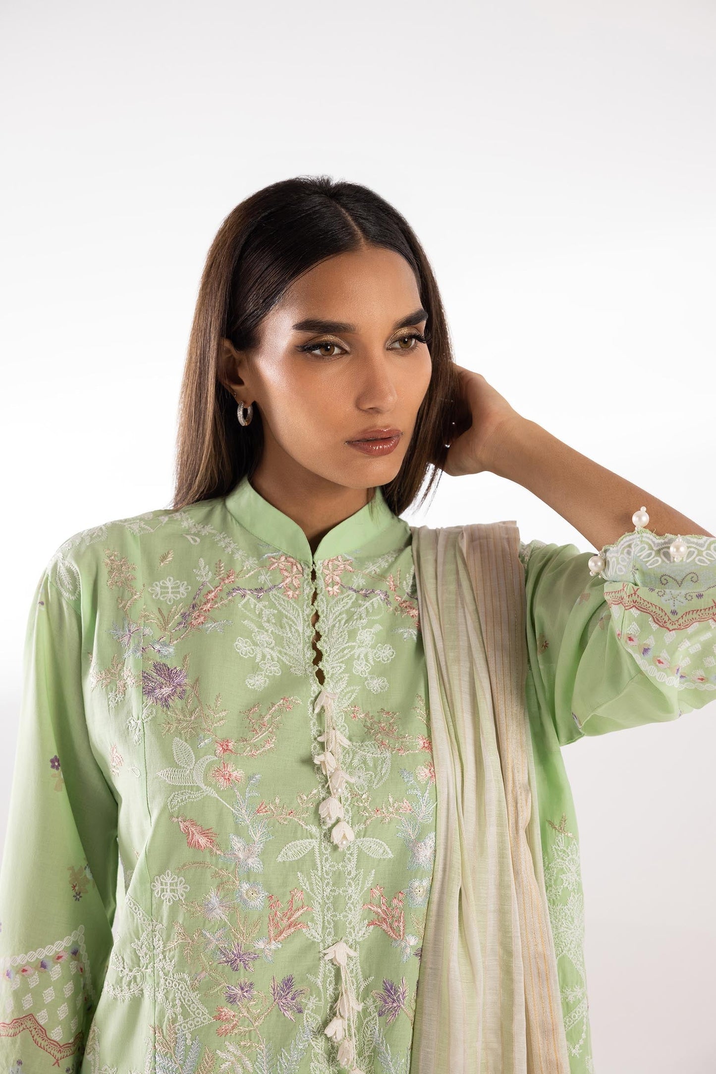 Sana Safinaz | Luxury Pret | Muzlin Lawn Suit SC26MUZ217AP3 - Dress - available at Maria Faisal in UK and USA.