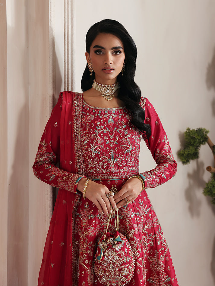 Gulaal | Serica Raw Silk | Serosia - Formal Dress - available at Maria Faisal in UK and USA.