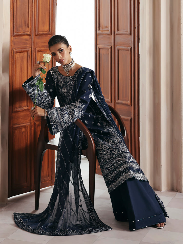 Gulaal | Serica Raw Silk | Saphira - Formal Dress - available at Maria Faisal in UK and USA.
