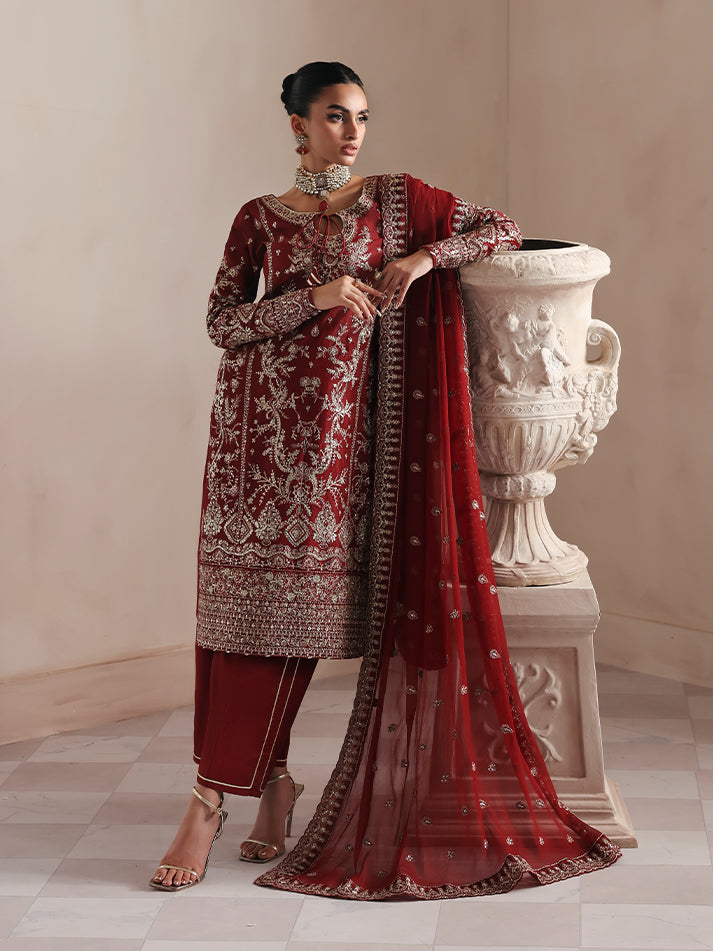 Gulaal | Serica Raw Silk | Seryne - Formal Dress - available at Maria Faisal in UK and USA.