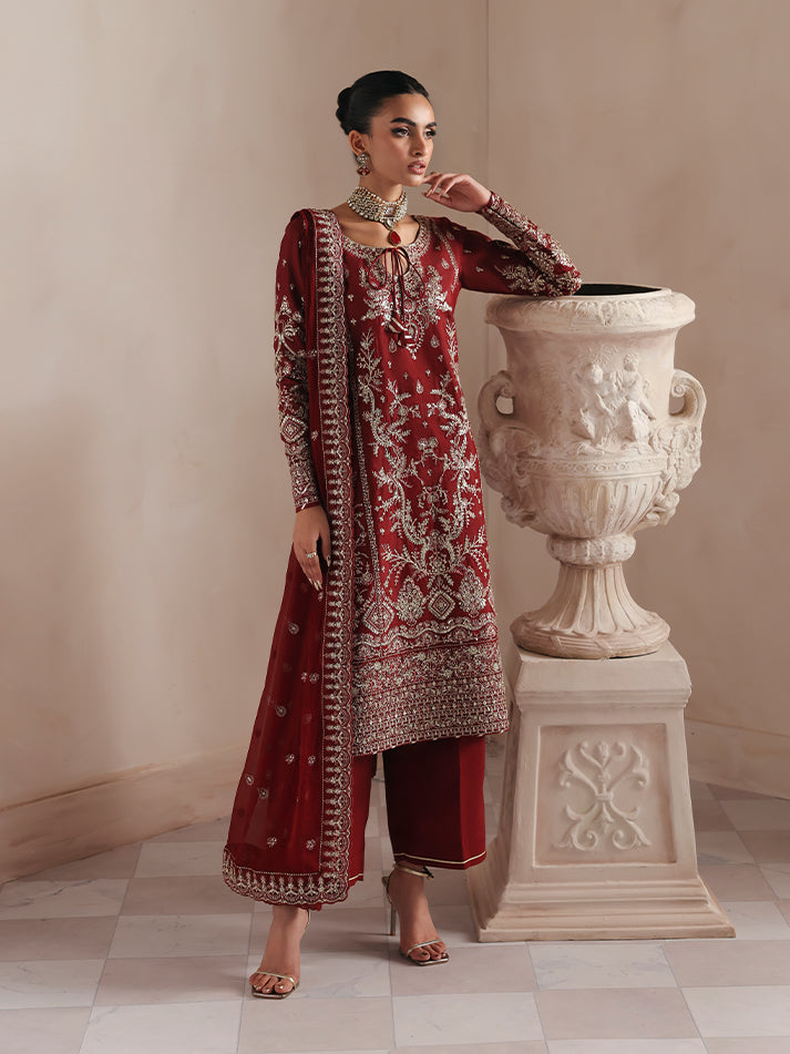 Gulaal | Serica Raw Silk | Seryne - Formal Dress - available at Maria Faisal in UK and USA.