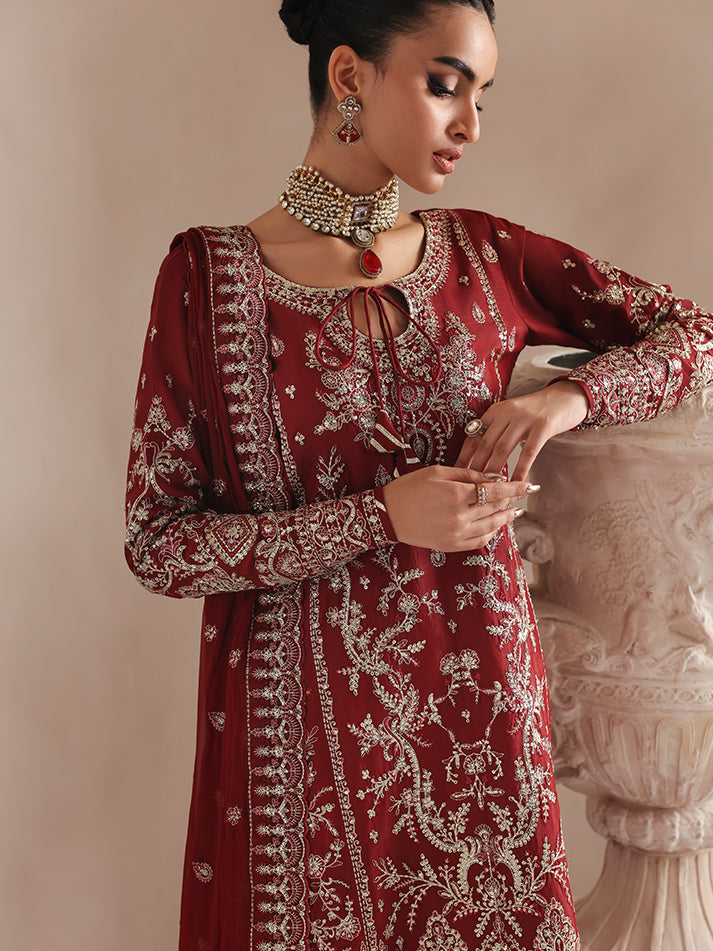 Gulaal | Serica Raw Silk | Seryne - Formal Dress - available at Maria Faisal in UK and USA.