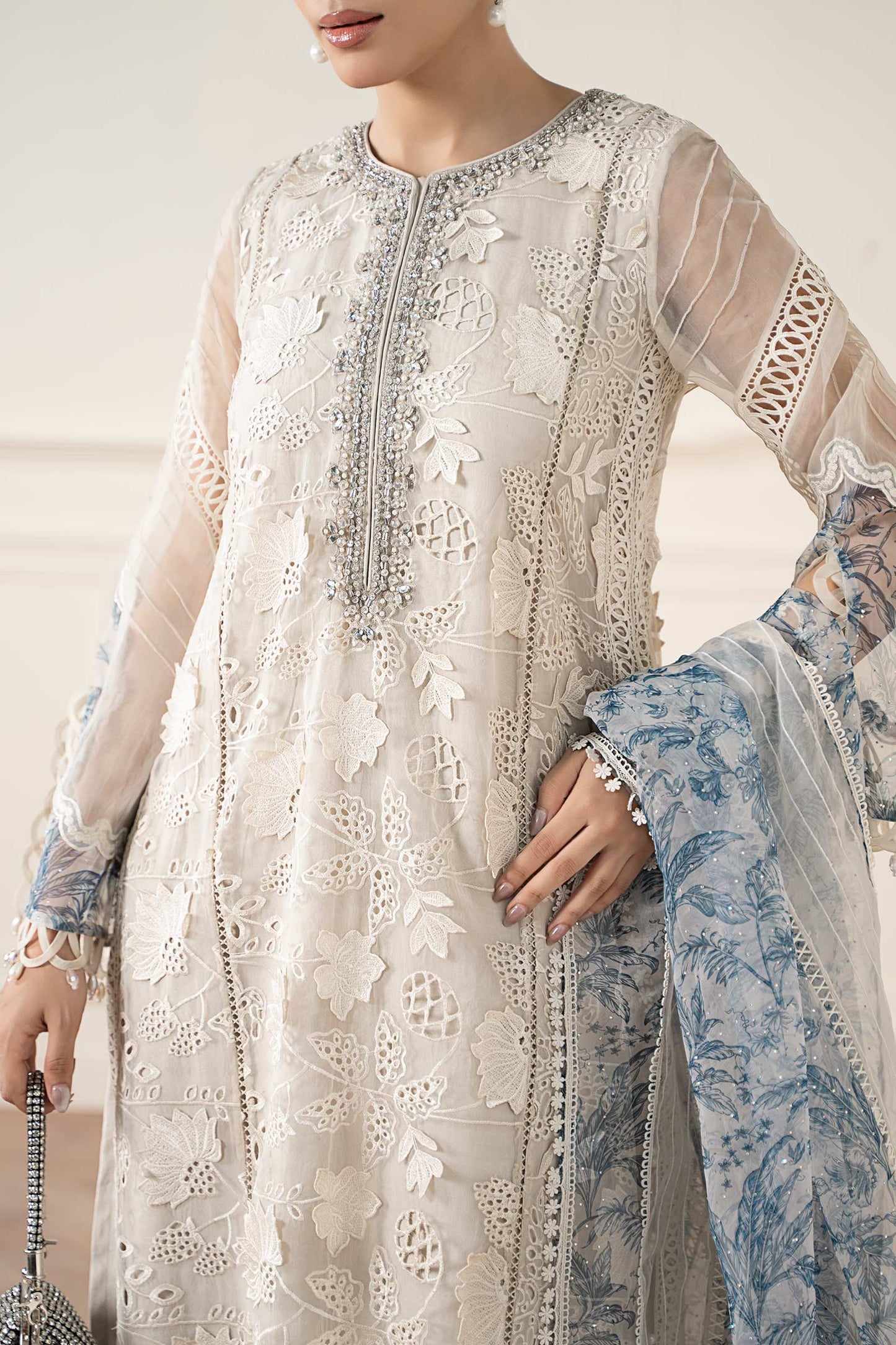 Maria B | Pre Fall 25 | Organza Suit 05 - Ladies Clothes - Maria Faisal