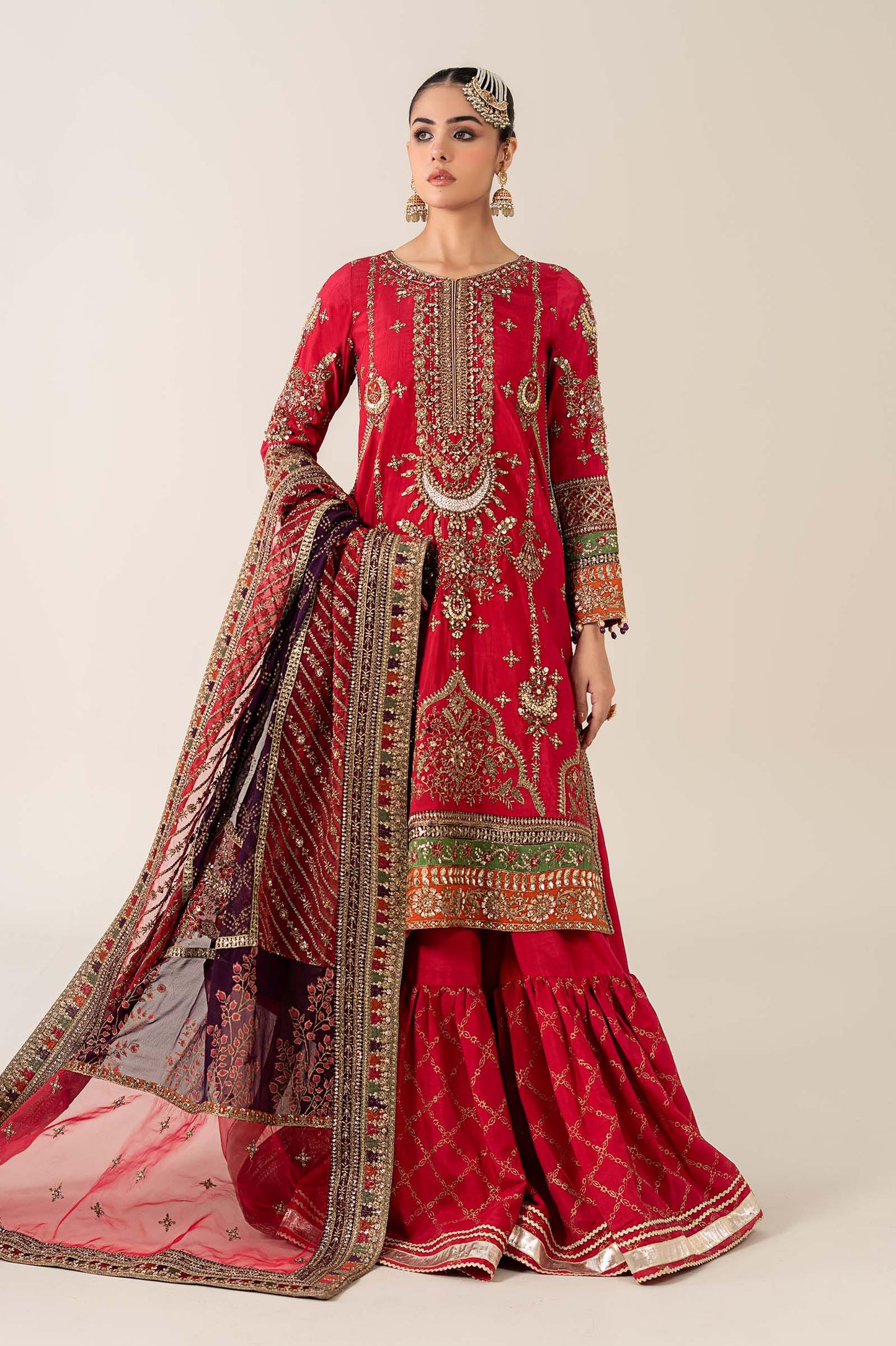 Maria B | Pre Fall 25 | Bamber Raw Silk Suit 14 - Ladies Clothes - Maria Faisal