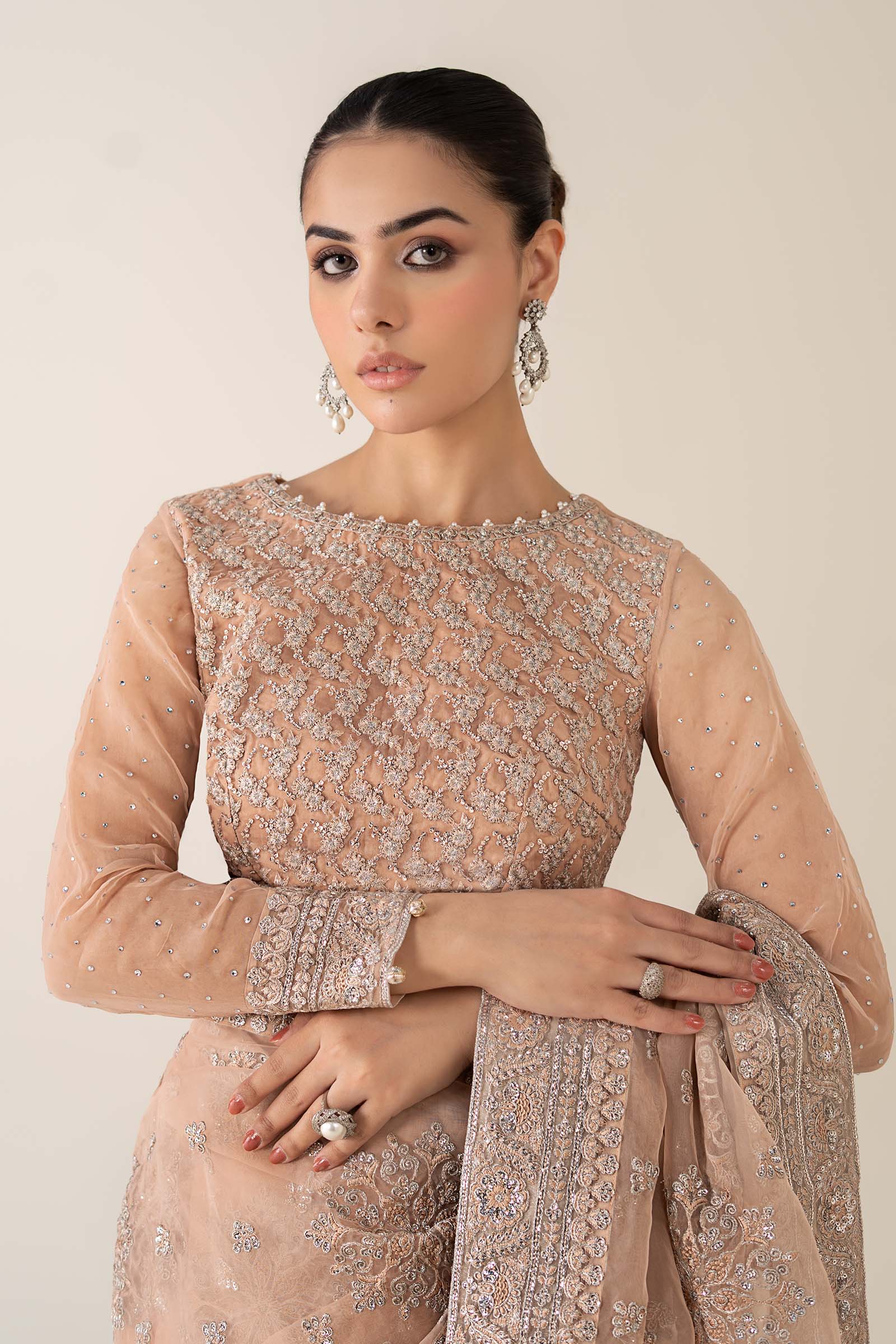 Maria B | Pre Fall 25 | Organza Saree 09 - Ladies Clothes - Maria Faisal