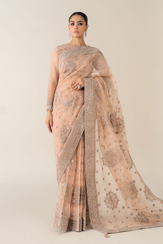 Maria B | Pre Fall 25 | Organza Saree 09 - Ladies Clothes - Maria Faisal