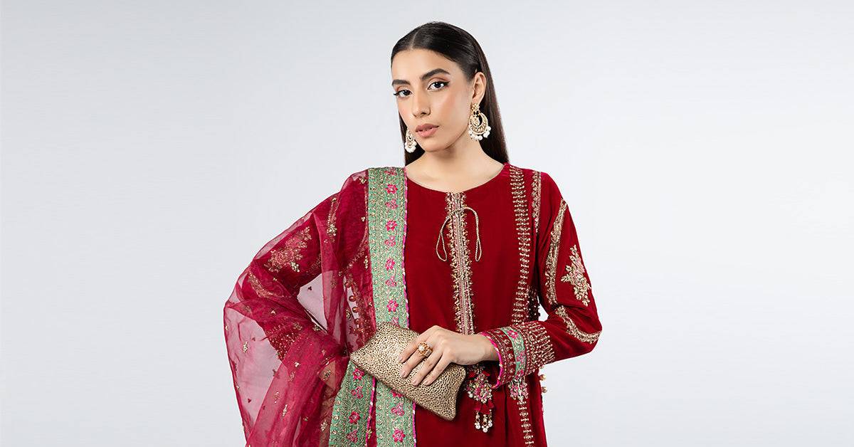 Maira B | Ready to Wear | SF-W24-34 Pink by Maria Faisal - Registered Vendor of : Maria B - type : Wedding Dress - 100% original wedding dresses