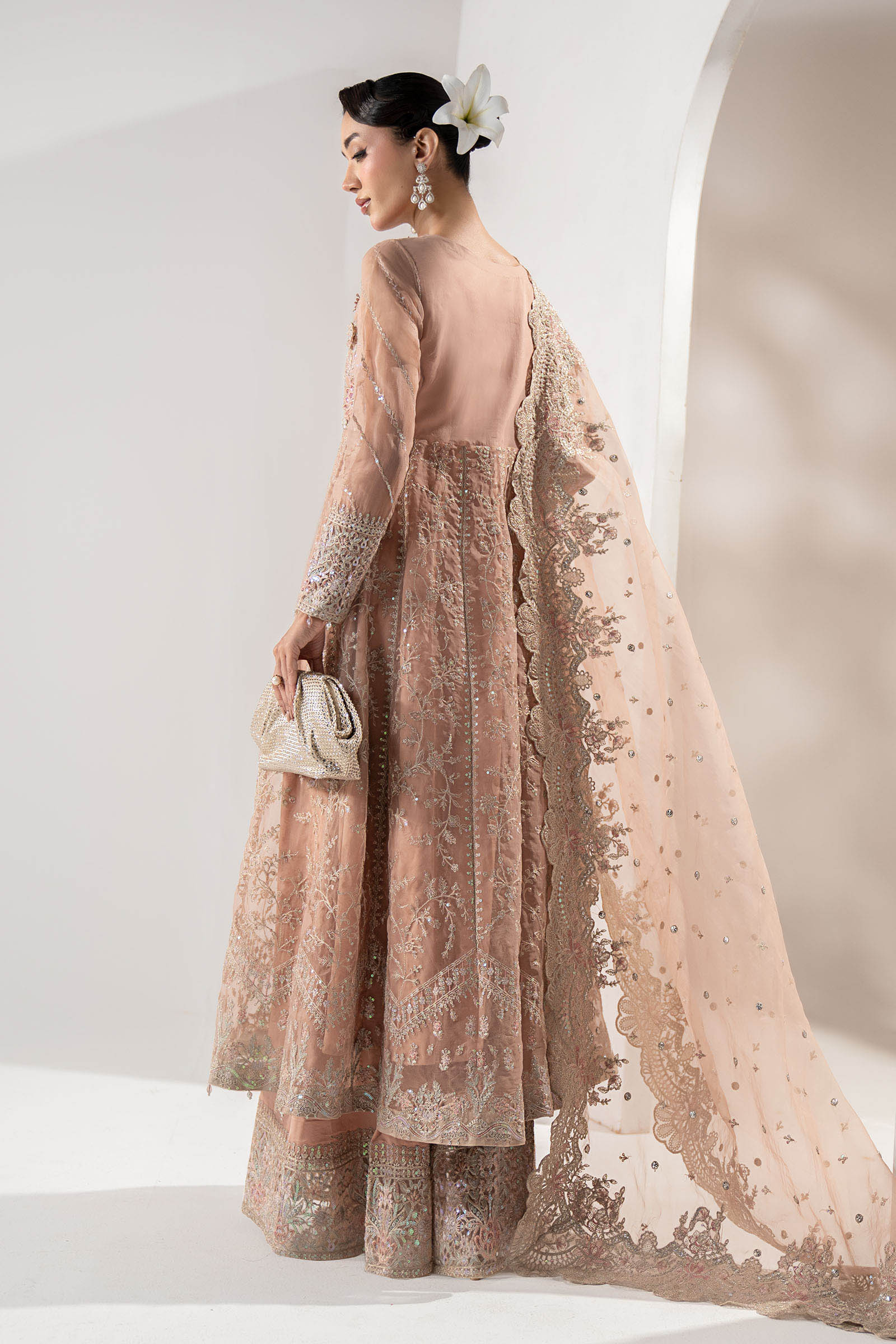 Maria B | Pre Fall Dresses | 3 Piece Embroidered Organza Suit ZS - Ladies Clothes - Maria Faisal