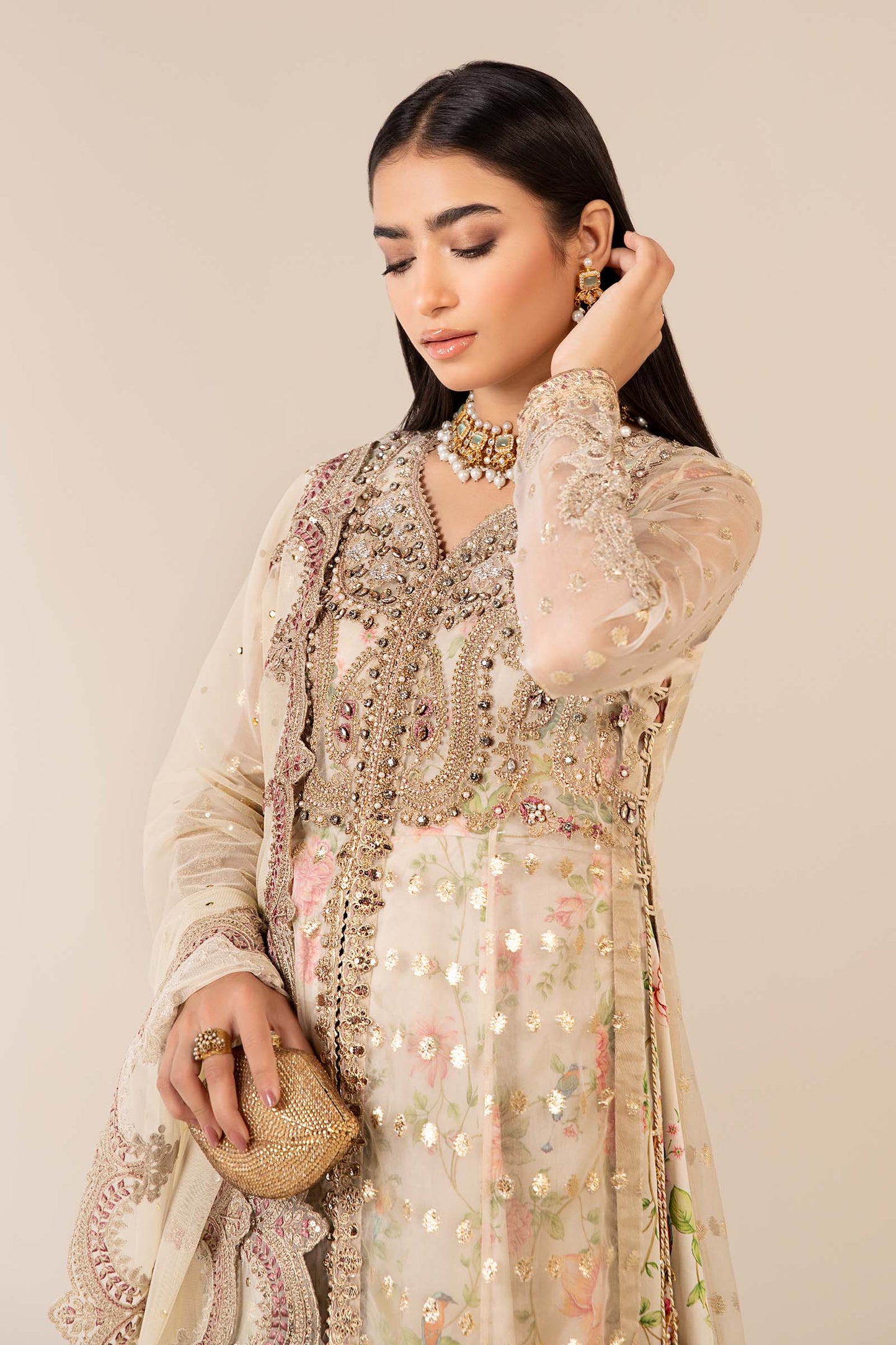 Maria B | Formal Wears | SF-EF25-37 by Maria Faisal - Registered Vendor of : Maria B - type : Ladies Clothes - 100% original wedding dresses