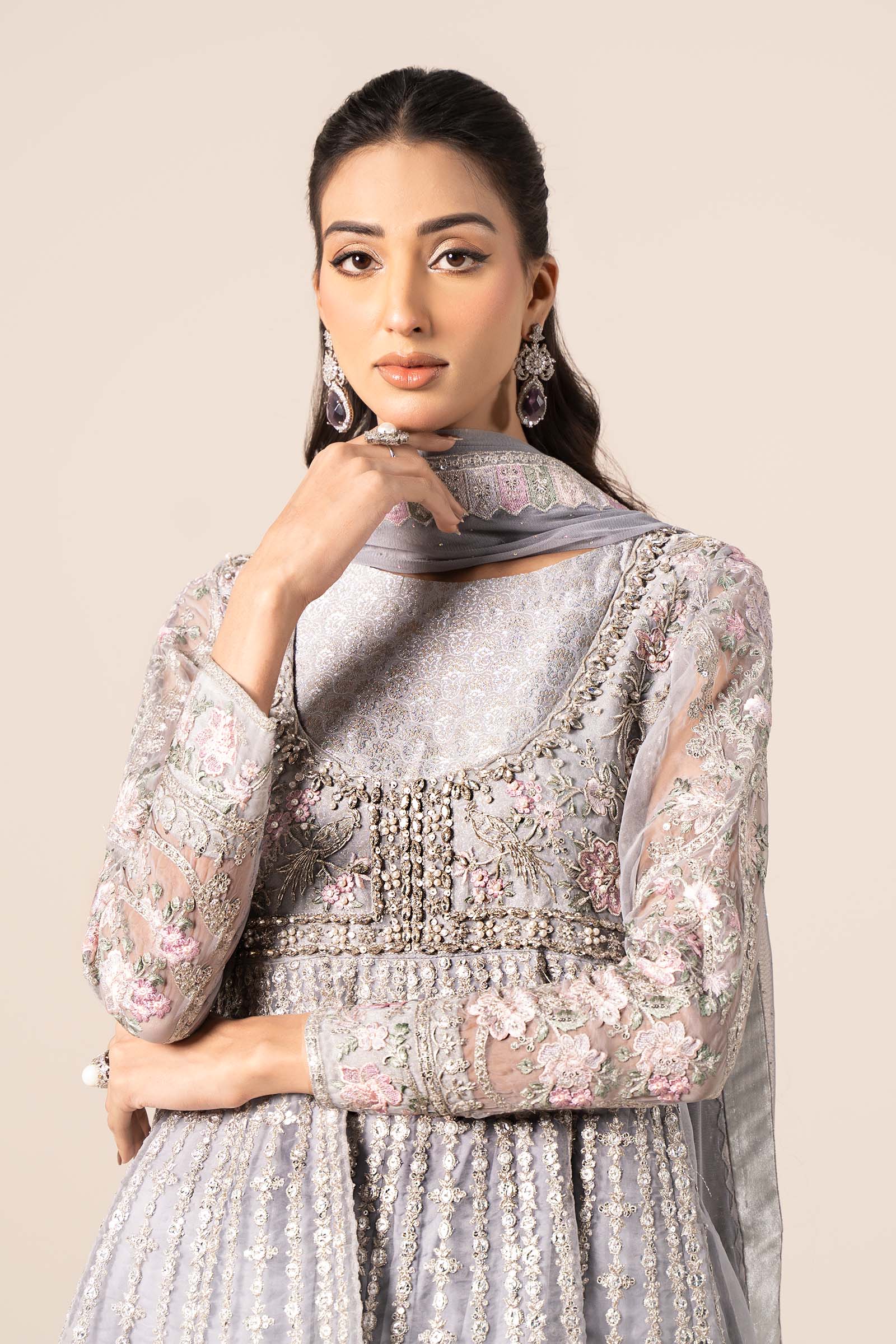 Maria B | Formal Wears | SF-EF25-43 by Maria Faisal - Registered Vendor of : Maria B - type : Ladies Clothes - 100% original wedding dresses