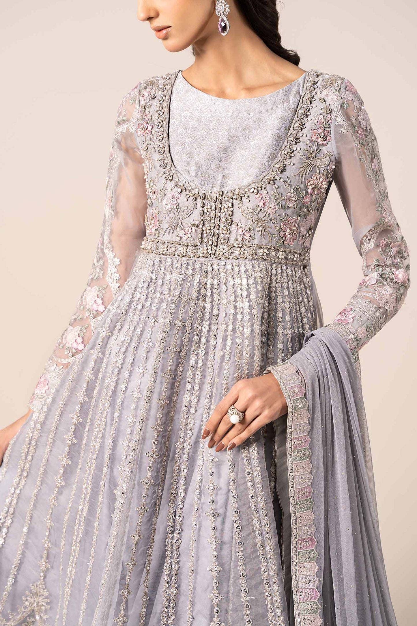 Maria B | Formal Wears | SF-EF25-43 by Maria Faisal - Registered Vendor of : Maria B - type : Ladies Clothes - 100% original wedding dresses