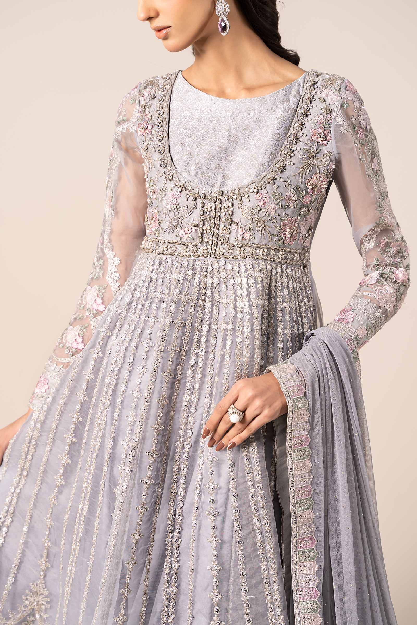 Maria B | Formal Wears | SF-EF25-43 by Maria Faisal - Registered Vendor of : Maria B - type : Ladies Clothes - 100% original wedding dresses