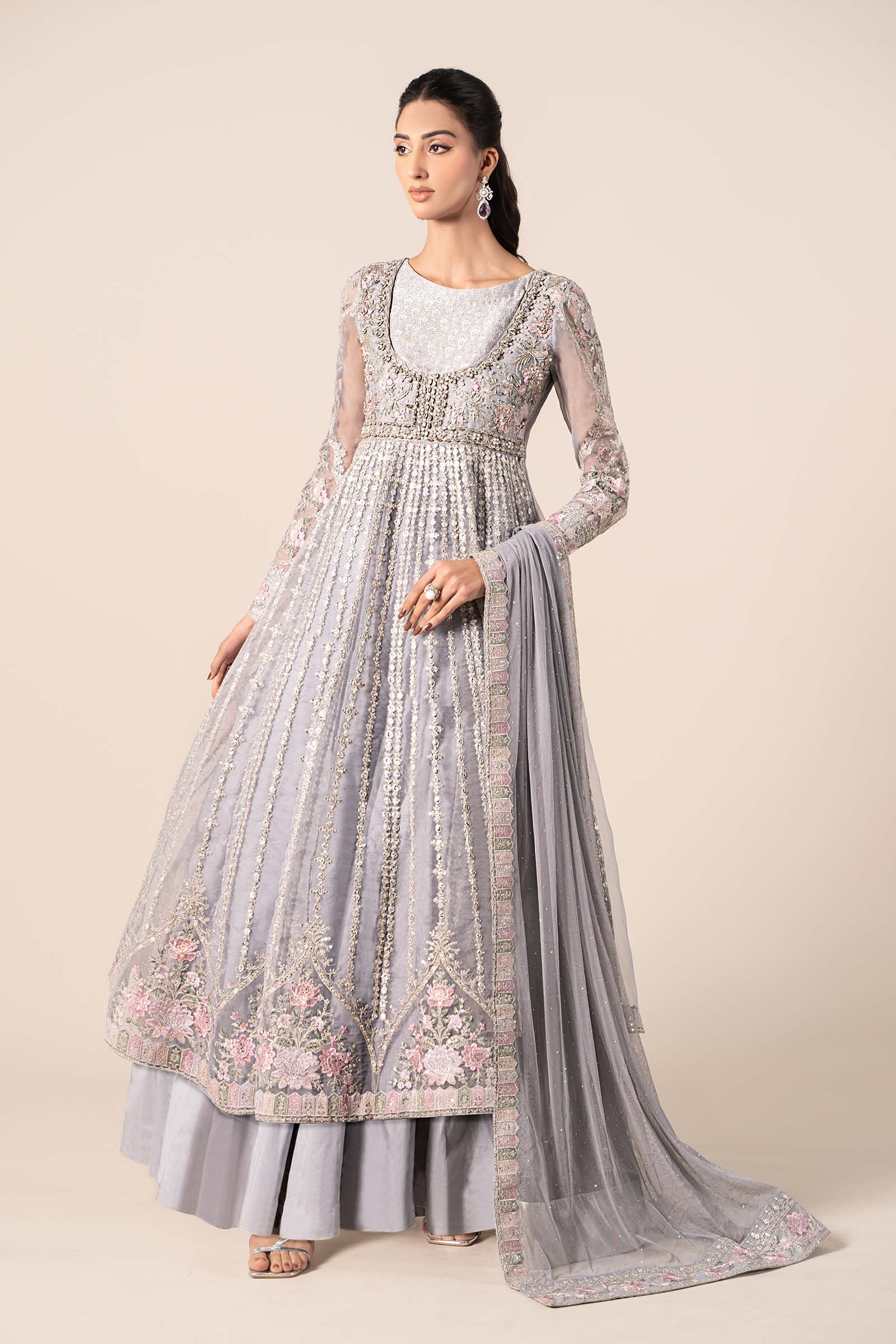 Maria B | Formal Wears | SF-EF25-43 by Maria Faisal - Registered Vendor of : Maria B - type : Ladies Clothes - 100% original wedding dresses