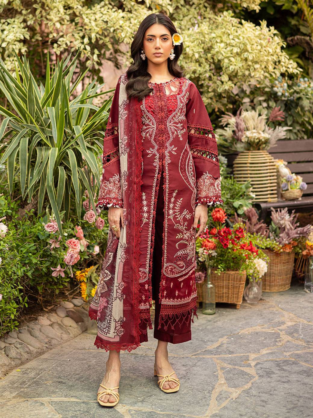 Parishay | Shangrila Luxury Lawn | SHR - 01 by Maria Faisal - Registered Vendor of : Parishay - type : Ladies Clothes - 100% original wedding dresses