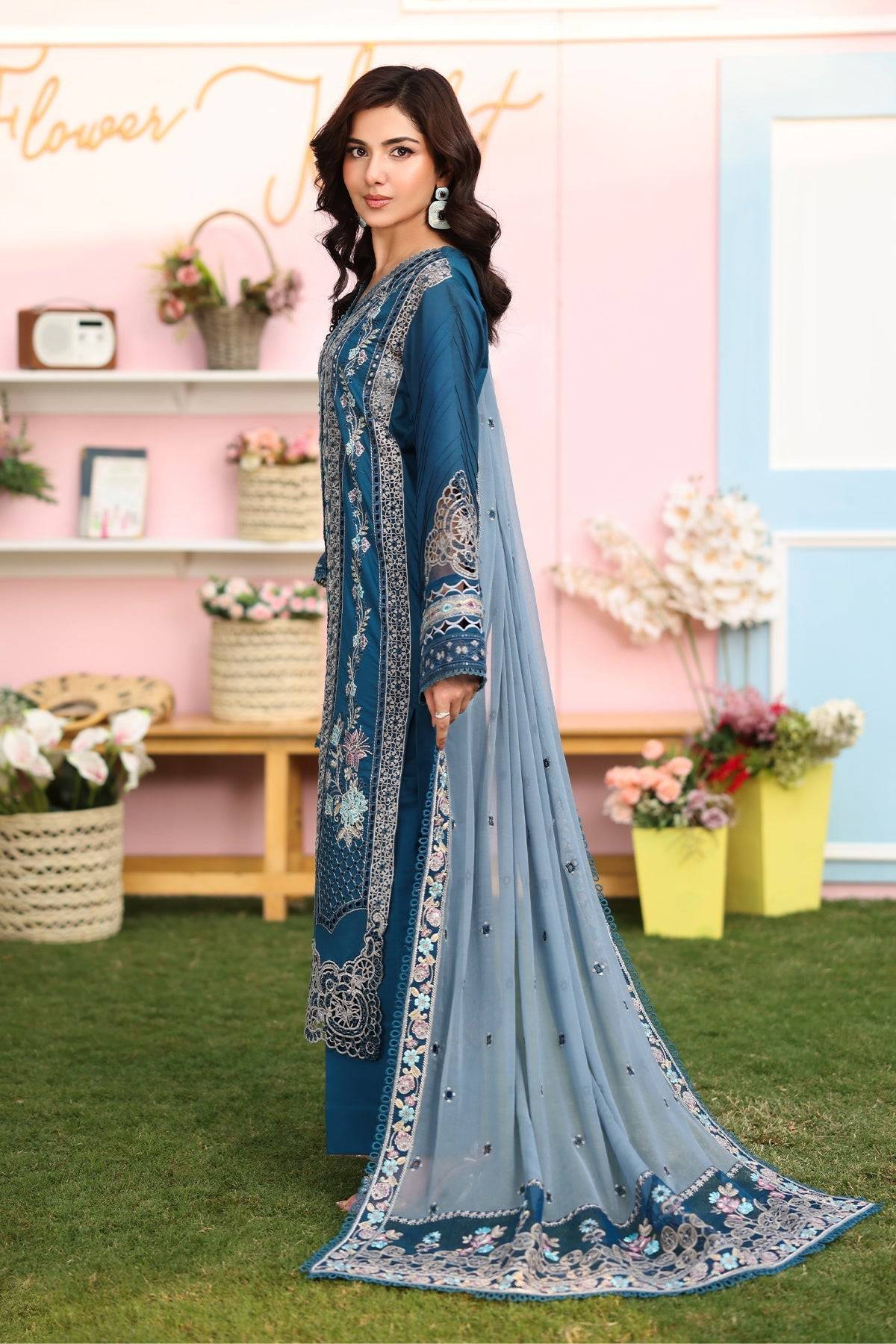 Imrozia Premium | Hayam Luxury Lawn 25 | SL 87 SAHAR by Maria Faisal - Registered Vendor of : Imrozia Premium - type : Ladies Clothes - 100% original wedding dresses