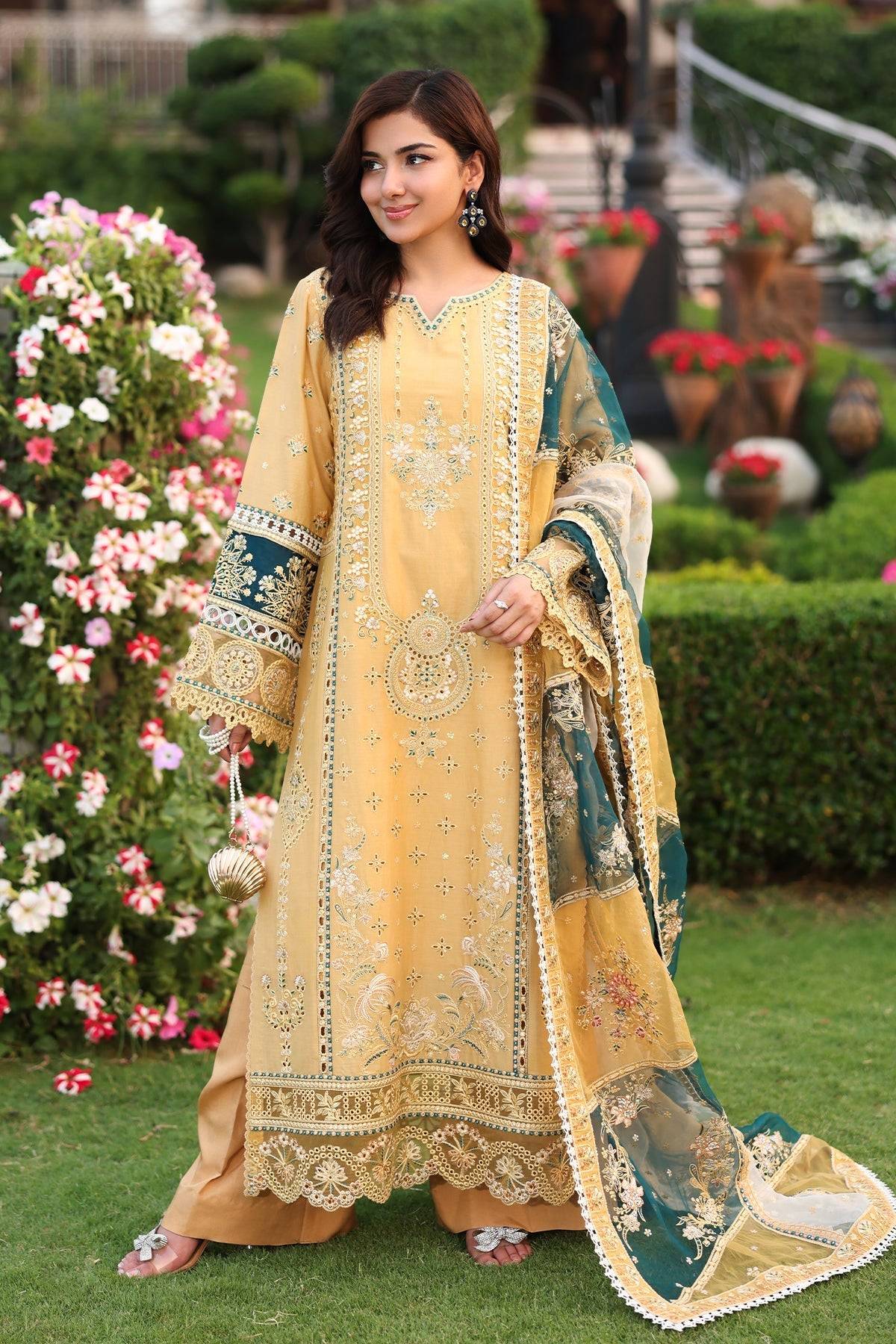 Imrozia Premium | Hayam Luxury Lawn 25 | SL 92 SHAKIRA by Maria Faisal - Registered Vendor of : Imrozia Premium - type : Ladies Clothes - 100% original wedding dresses