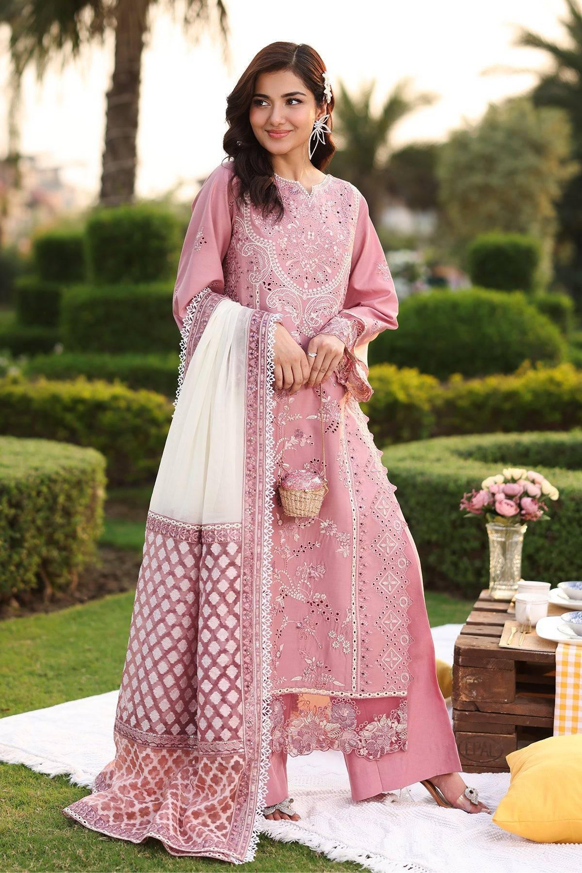 Imrozia Premium | Hayam Luxury Lawn 25 | SL 93 ISRA by Maria Faisal - Registered Vendor of : Imrozia Premium - type : Ladies Clothes - 100% original wedding dresses