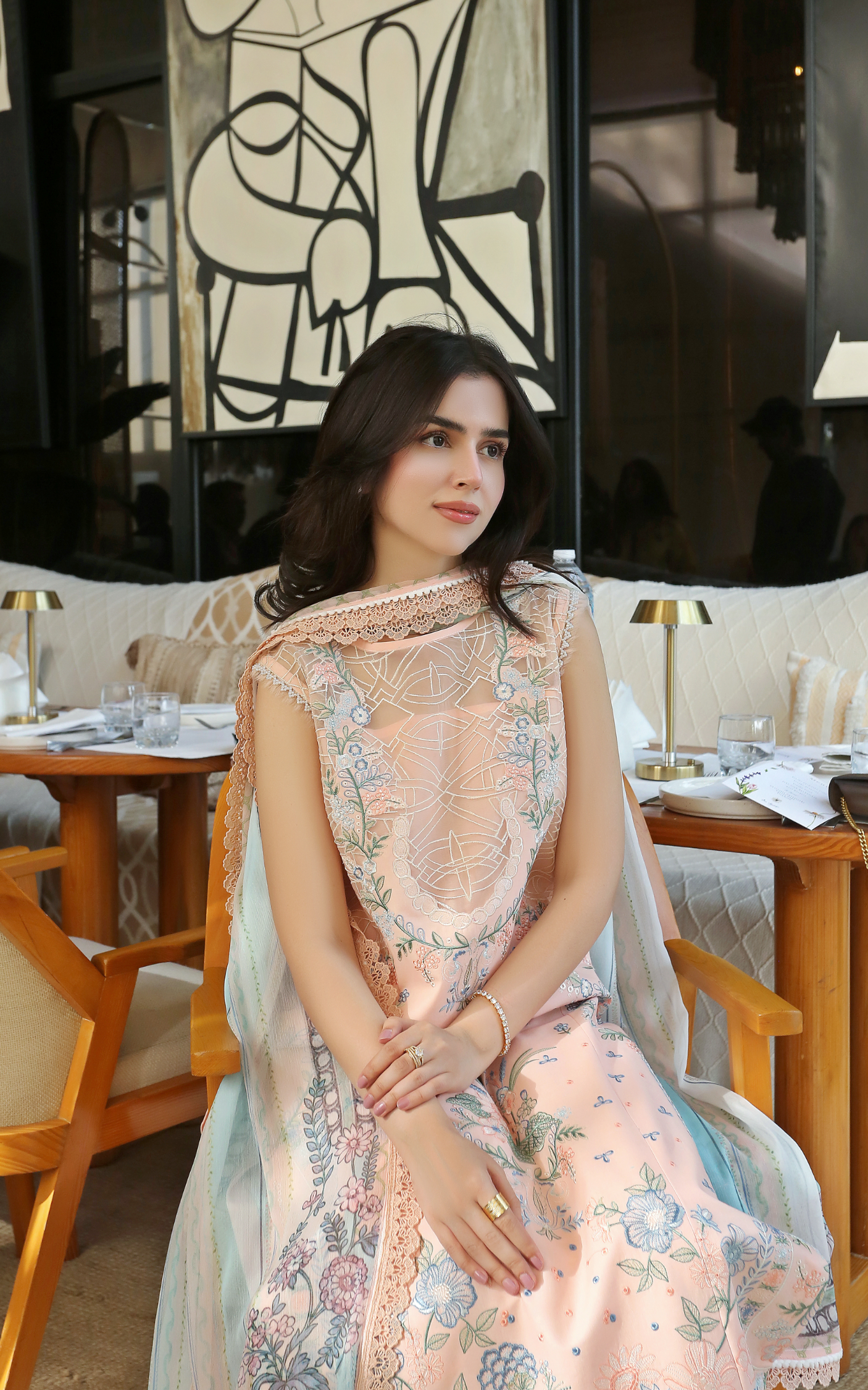 Asifa and Nabeel | Summer Lawn 26 | Peach Garden (SL26-05) - Luxury Dress - available at Maria Faisal in UK and USA.