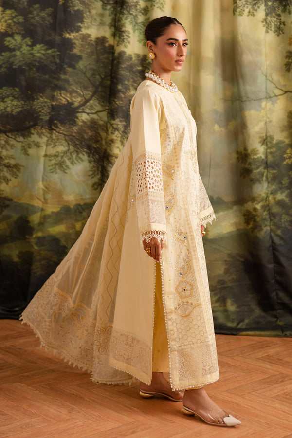 Marjjan | Guzel Lawn | SMC 203-A (Yellow) - Ladies Clothes - Maria Faisal