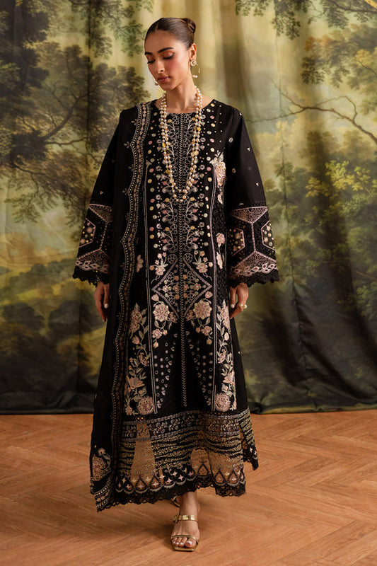 Marjjan | Guzel Lawn | SMC 204-A (Black) - Ladies Clothes - Maria Faisal