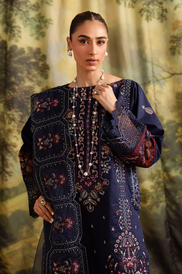 Marjjan | Guzel Lawn | SMC 205-A (Blue) - Ladies Clothes - Maria Faisal
